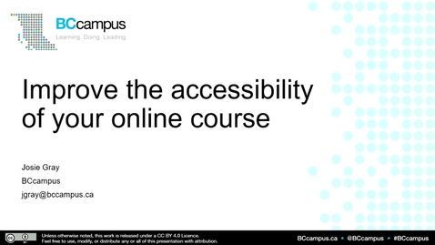 Thumbnail for Improve the accessibility of your online course