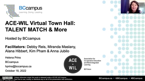 Thumbnail for ACE-WIL Town Hall: Talent MATCH and More! (October 18, 2022)