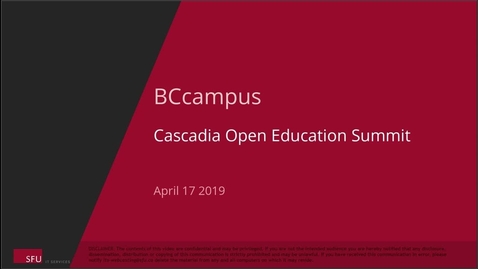 Thumbnail for 2019 Cascadia Open Education Summit - Keynote with Karen Cangialosi