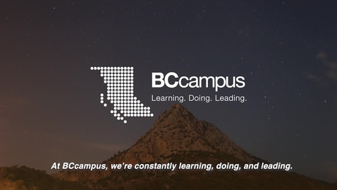 Thumbnail for BCcampus' Cascadia Ad