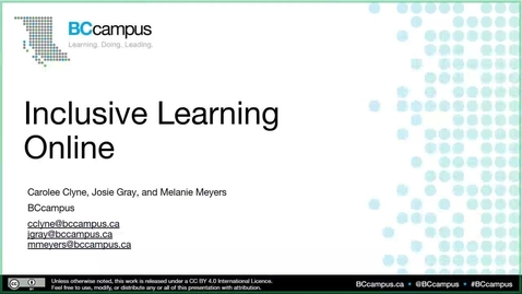 Thumbnail for Inclusive Learning Online