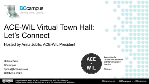 Thumbnail for ACE-WIL Town Hall: Let’s Connect (Oct. 5, 2021)