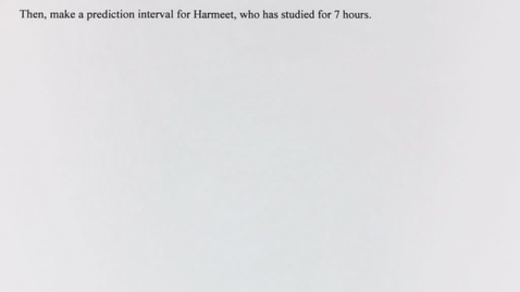 Thumbnail for Question 9.1.3 Constructing a Confidence Interval and Prediction Interval
