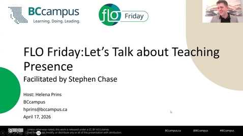 Thumbnail for FLO Friday: Let's Talk About Teaching Presence (April 17, 2026)