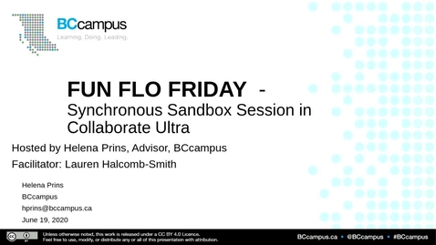 Thumbnail for Fun FLO Friday - Blackboard Collaborate Ultra (June 19, 2020)