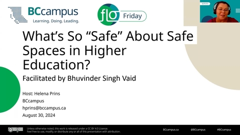 Thumbnail for FLO Friday: What’s So “Safe” About Safe Spaces in Higher Education? (Aug. 30, 2024)