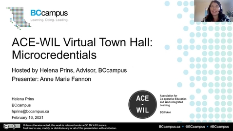 Thumbnail for ACE-WIL Virtual Townhall: Micro-Credentials (February 16, 2021)