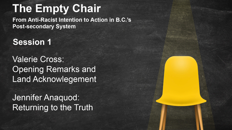 Thumbnail for 1. The Empty Chair - Jennifer Anaquod (March 31, 2022)