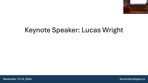 Thumbnail for 2.1. DLS Forum Keynote | GenAI: A Sea Change in Teaching and Learning | Lucas Wright