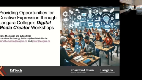 Thumbnail for 2.5. DLS Forum | Providing Opportunities for Creative Expression through Langara College's Digital Media Creator Workshops | Diane Thompson