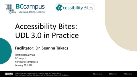 Thumbnail for Accessibility Bites:  UDL 3.0 in Practice