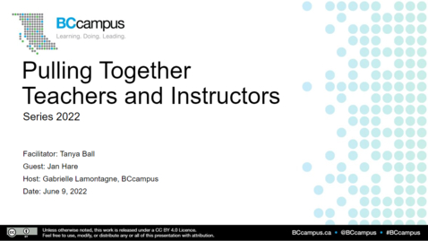 Thumbnail for 4. Pulling Together Teachers and Instructors Series 2022 (June 9, 2022)