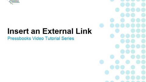 Thumbnail for How to Insert External Links