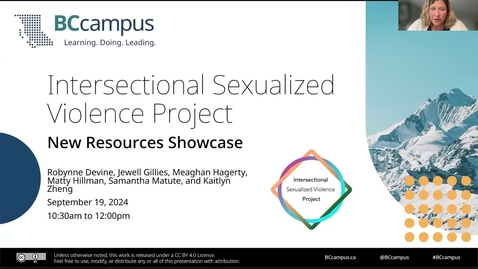 Thumbnail for Intersectional Sexualized Violence Project: New Resource Showcase (September 19, 2024)