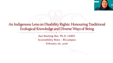 Thumbnail for Accessibility Bites: An Indigenous Lens on Disability Rights