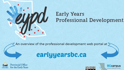 Thumbnail for The Early Years Professional Development Web Portal – An Overview
