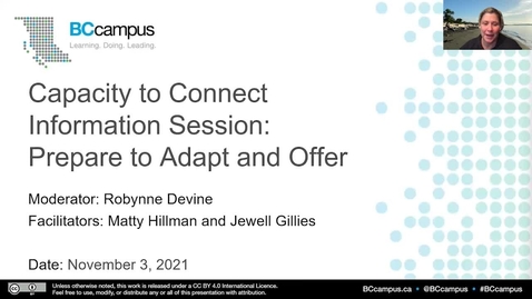 Thumbnail for Capacity to Connect Information Session: Prepare to Adapt and Offer