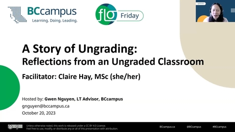 Thumbnail for FLO Friday – A Story of Ungrading: Reflections from an Ungraded Classroom (Oct. 20, 2023)