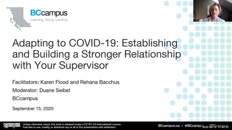 Thumbnail for Adapting to COVID-19: Establishing and Building a Stronger Relationship with Your Supervisor