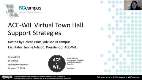 Thumbnail for ACE-WIL Virtual Townhall  –  Support Strategies (Oct 27, 2020)