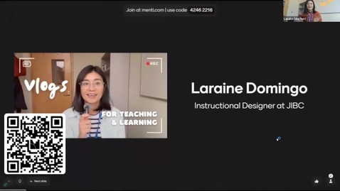 Thumbnail for 5. Laraine Domingo | Teaching Through the Lens: Vlogs for Teaching and Learning (2025 ETUG Fall Workshop)