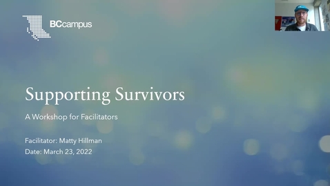Thumbnail for Supporting Survivors Facilitator's Workshop