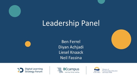 Thumbnail for 2025 DLS Forum | Leadership Panel
