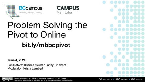 Thumbnail for Problem Solving the Pivot to Online (June 4, 2020)