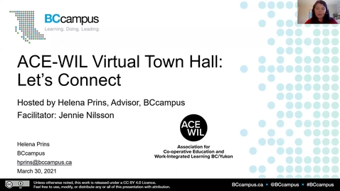 Thumbnail for ACE-WIL Virtual Town Hall: Let's Connect (March 30, 2021)