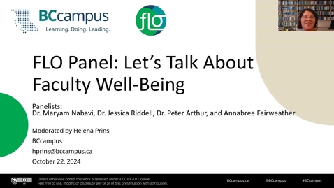 Thumbnail for FLO Panel: Let’s Talk About Faculty Well-Being (Oct. 22, 2024)