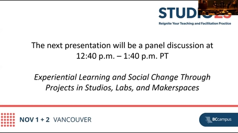 Thumbnail for 202. Studio23 Day 2 - Junsong Zhang and student panel (Nov. 2, 2023)