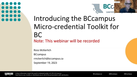 Thumbnail for Introducing the BCcampus Micro-credential Toolkit for B.C. (Sep. 19, 2023)