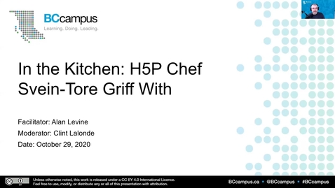 Thumbnail for In The H5P Kitchen: Chef Svein-Tore Griff With (October 29, 2020)