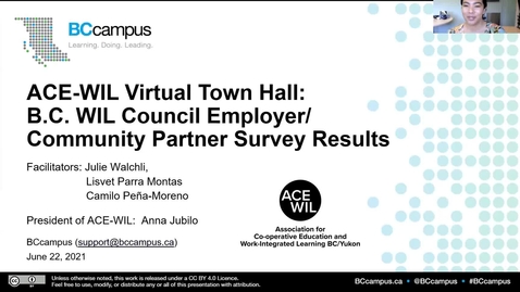 Thumbnail for ACE-WIL Town Hall: B.C. WIL Council Employer/Community Partner Survey Results (June 22, 2021)