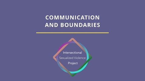 Thumbnail for Module 1: Communications and Boundaries